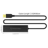 PrimeCables Cab UH05 1A USB Hubs 5 In 1 Ultra Slim USB Data Hub With 3 USB 3 0 Ports And SD TF Card Slots 2 62Ft PrimeCables