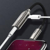 Baseus CALL56 0A USB Type C Adapters 2 in1 IP Male to IP 3 5mm Female Adapter L56 Tarnish Baseus