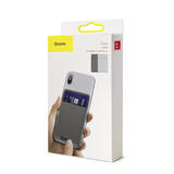Baseus ACKD B0G Cell Phone Case Screen Protector Non Toxic Soft Anti fingerprint Back Stick Silicone Card Bag French Grey Bas