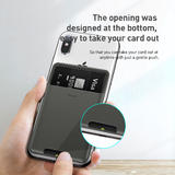Baseus ACKD B0G Cell Phone Case Screen Protector Non Toxic Soft Anti fingerprint Back Stick Silicone Card Bag French Grey Bas