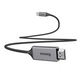 Baseus CATSY 0G USB Type C Baseus Video Type C Male To HD4K Male Adapter Cable 1 8M Space gray