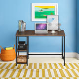 Moustache MOFW DNZ1206077T Writing Desks Shelves Industrial Reversible Computer Desk with 2 Shelves Strengthened Frame Mousta