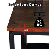 Moustache MOFW DNZ1206077T Writing Desks Shelves Industrial Reversible Computer Desk with 2 Shelves Strengthened Frame Mousta