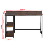 Moustache MOFW DNZ1206077T Writing Desks Shelves Industrial Reversible Computer Desk with 2 Shelves Strengthened Frame Mousta