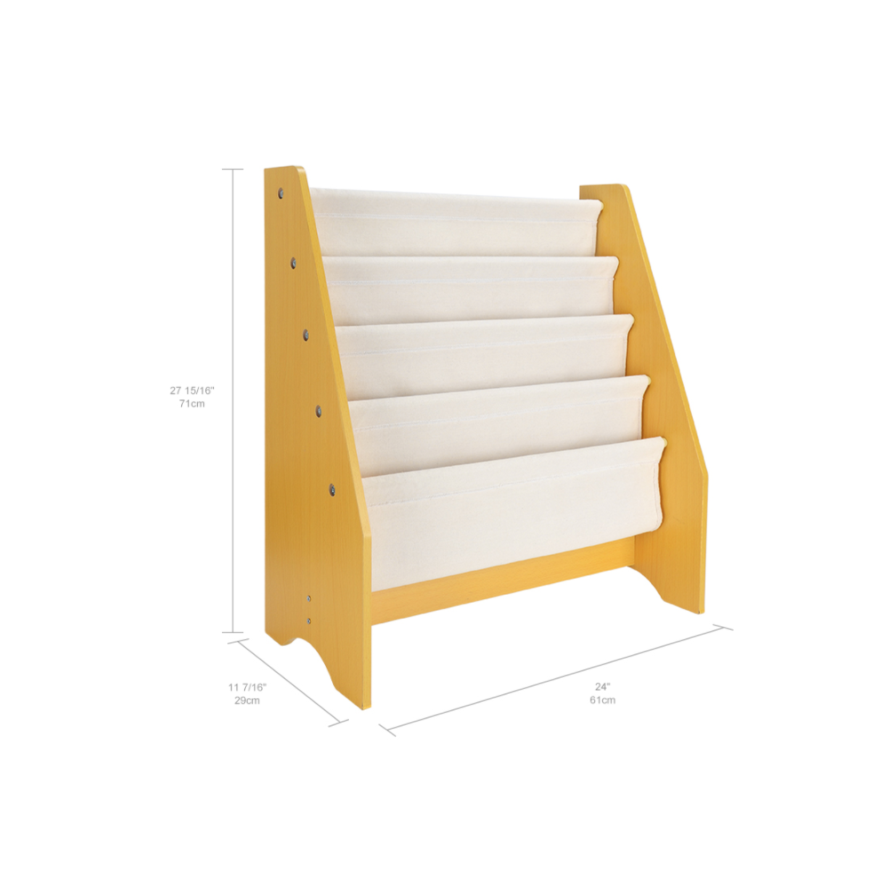 Kids Book Rack Storage Organizer Sling Bookshelf 4Tier SortWise™