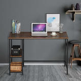 Moustache MOFW DNZ1206077T Writing Desks Shelves Industrial Reversible Computer Desk with 2 Shelves Strengthened Frame Mousta