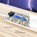 PrimeCables Cab WSS 612 Brands Surge Protector Power Strip with 12 Outlets 4 USB Ports 1 Type C Port PrimeCables