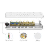 PrimeCables Cab WSS 612 Brands Surge Protector Power Strip with 12 Outlets 4 USB Ports 1 Type C Port PrimeCables