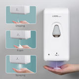 LIVINGbasics LVB X5525F Bathroom Accessoires Automatic Soap Dispenser 900ML with Infrared Motion Sensor Wall Mount LIVINGbasi