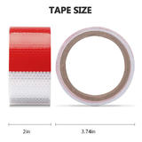 Other Brands OS 34 FJG 11 Adhesives Tapes and Dispenser Waterproof Reflective Safety Tape 2 x 74FT Red Stripe