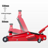 PrimeCables Cab TA83006C Car Accessories Decor 3 Ton 6 000 lb Capacity Car Floor Jack with Piston Quick Lift Pump Red PrimeCa