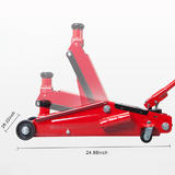 PrimeCables Cab TA83006C Car Accessories Decor Hydraulic Trolley Floor Jack With Piston Quick Lift Pump 3 Ton 6 000 lb Capaci