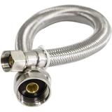LIVINGbasics LVB 48088R Kitchen Fixtures Stainless Steel Braided Toilet Supply Line with 3 8 and 7 8 Nut Connection 1ft LIVIN