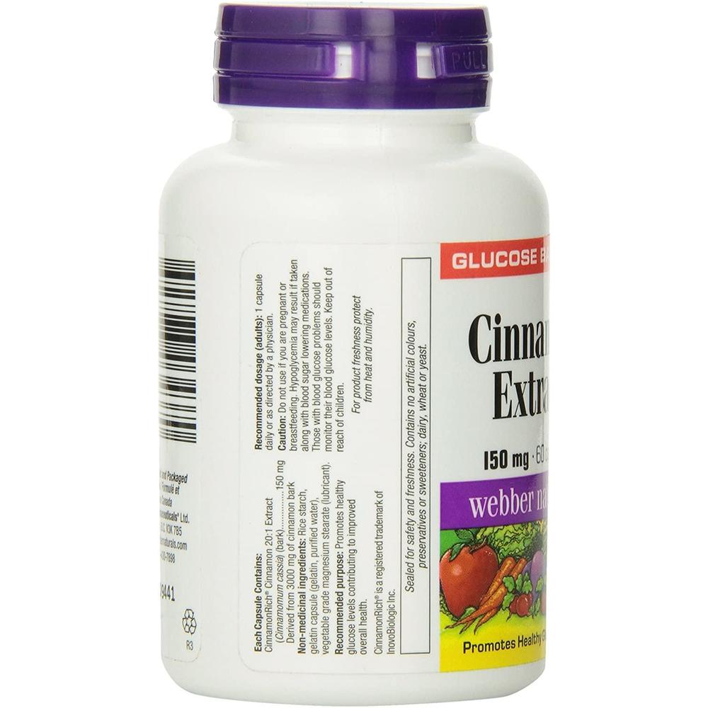 Webber cinnamon extract 60 caps 150mg (625273034370)