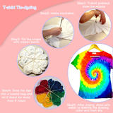 Other Brands OS HR SX 5 Craft Accessories 5 Colors Tie Dye Kit for Art Craft Projects