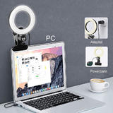 No Brand PC S9 R Gaming Accessories 360 Adjustable Clip on Selfie Ring Light With 3 White Light Modes 6 RGB Colours 6 inch
