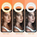 PC S20RGB Gaming Accessories Rechargeable Portable Clip on Selfie Ring Light With 16 RGB Colors 40 LED