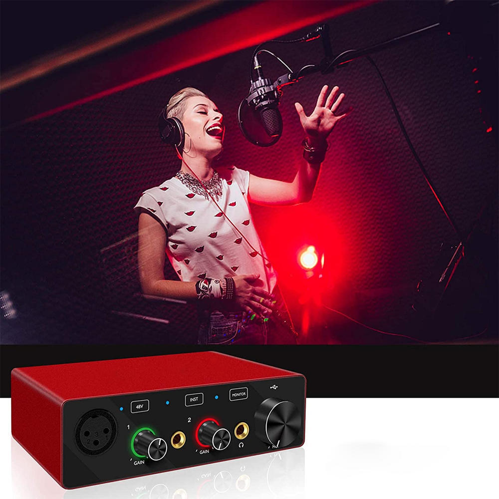 USB Audio Interface With Mic Preamplifier XLR Audio Interface