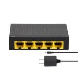 Monoprice Canada Cab 41712 Network Routers Switcher Monoprice 5 Port 10 100 1000Mbps Gigabit Ethernet Unmanaged Switch