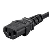 Monoprice Canada Cab 42055 Power Cables Cords Monoprice Power Cord NEMA 5 15P to IEC 60320 C13 18AWG 10A 1250W 125V 3 Prong B