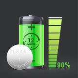 LIVINGbasics LVB LR44 Battery Charger LR44 Battery Alkaline 1 5V Button Coin Cell Batteries 6 Pack LIVINGbasics