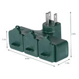 PrimeCables Cab LA 41 Brands Weatherproof 3 Outlet Grounded Adapter Heavy Duty Wall Tap with Covers PrimeCables