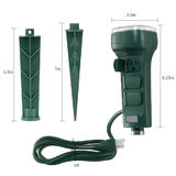 PrimeCables Cab LH 7 4 Brands 6 Outlet Outdoor Weatherproof Power Stake Timer with Photocell 6Ft Cord ETL Listed PrimeCables