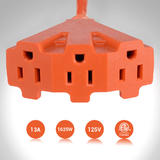PrimeCables Cab LTS A1 LTS004A Brands 10Ft Heavy Duty 3 Prong Extension Cord with 3 Outlets Indoor Outdoor ETL Listed PrimeCa