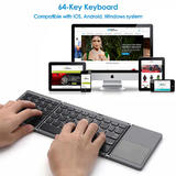 Other Brands BT03 Keyboards Slim Foldable Bluetooth Keyboard with Touchpad Black