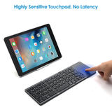 Other Brands BT03 Keyboards Slim Foldable Bluetooth Keyboard with Touchpad Black