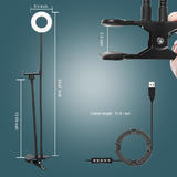 No Brand PC S15 35R Gaming Accessories 3 5 inch 3 Normal Colors and 9 RGB Colors Selfie Ring Light with Cell Phone Holder