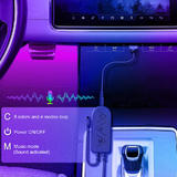 PrimeCables LVB LS Car Car LED Light Bulbs Car Interior RGB Strip Light with Remote Control and APP Control 48 LEDs