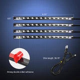 PrimeCables LVB LS Car Car LED Light Bulbs Car Interior RGB Strip Light with Remote Control and APP Control 48 LEDs