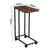 Moustache MOS CJ 554H Writing Desks Shelves Industrial C Table Couch Sofa Side Table with 4 Castors Moustache