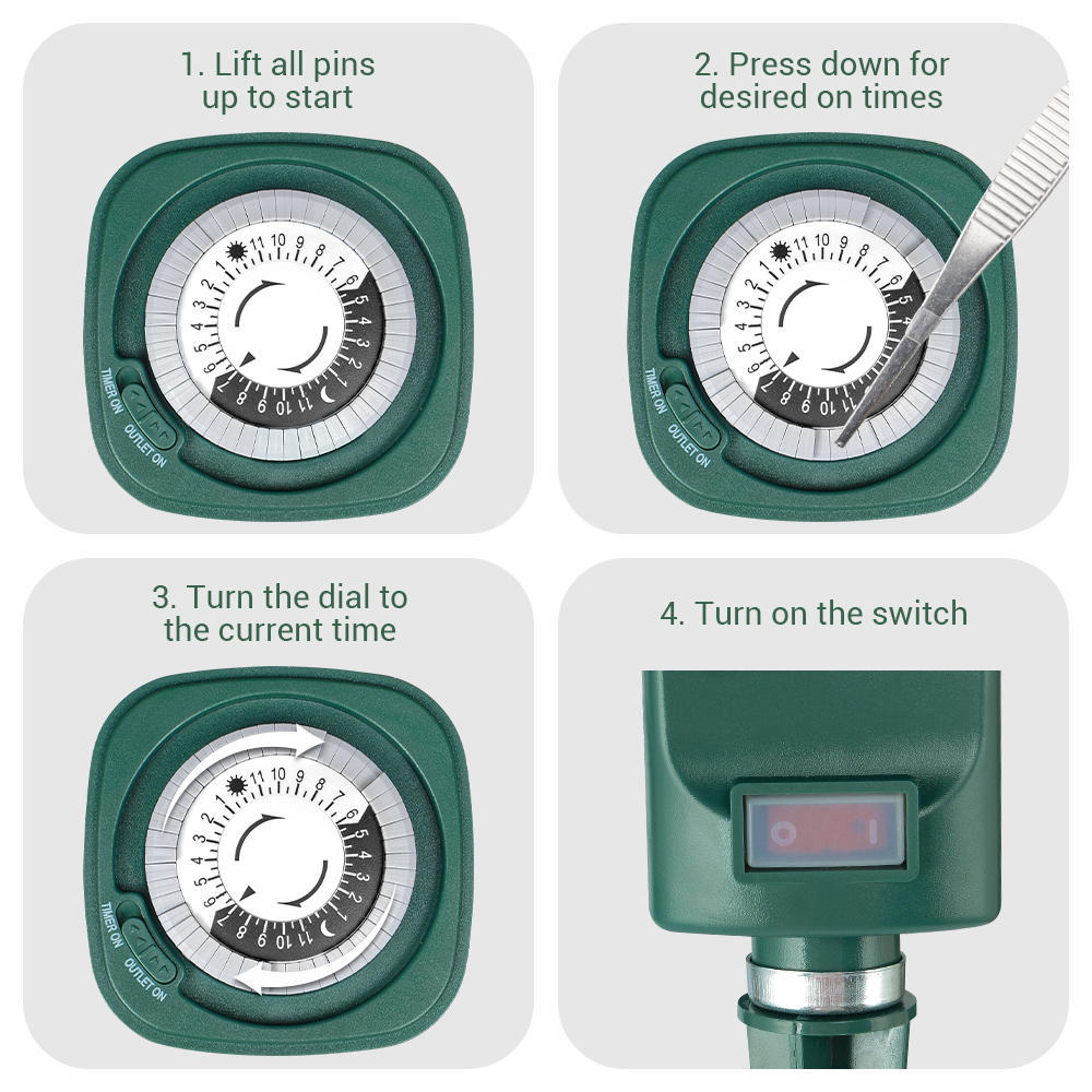 6Outlet Outdoor Weatherproof Power Stake Timer PrimeCables®