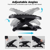 Moustache MOFR F6031S BK Chair Accessories Ergonomic Office Footrest with Small Massage Nodes Black Moustache