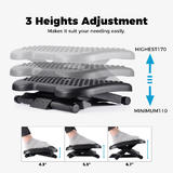 Moustache MOFR F6031S BK Chair Accessories Ergonomic Office Footrest with Small Massage Nodes Black Moustache