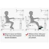 Moustache MOFR F6031S BK Chair Accessories Ergonomic Office Footrest with Small Massage Nodes Black Moustache