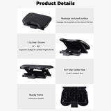Moustache MOFR F6031S BK Chair Accessories Ergonomic Office Footrest with Small Massage Nodes Black Moustache