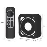 PrimeCables PC ATVCS BK TV Box Silicone Remote Case and TV Box Case for Apple TV 4K Apple TV HD Black PrimeCables