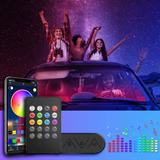 PrimeCables LVB LS Car Car LED Light Bulbs Car Interior RGB Strip Light with Remote Control and APP Control 48 LEDs PrimeCabl