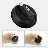 PrimeCables Cab RE002 USB C Type C Cables 2 in 1 Round Retractable Type C or Micro USB to USB Cable