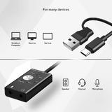 PrimeCables PC SC AC DELETE Compact Multi sound USB and Type C Sound Card with Noise Reduction Chip PrimeCables