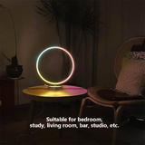 Other Brands YX R9 Atmosphere Light Table Light Circle RGB Dimmable Table Lamp with Remote Control