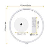 Other Brands YX R9 Atmosphere Light Table Light Circle RGB Dimmable Table Lamp with Remote Control