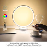 Other Brands YX R9 Atmosphere Light Table Light Circle RGB Dimmable Table Lamp with Remote Control