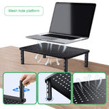 PrimeCables Cab QFMR05 01 Brands Laptop PC Gaming Monitor Elevator Stand with Sturdy Black Metal Construction PrimeCables