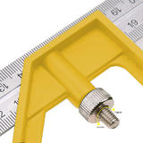 Crownman Cab HT 0913112 Yard Garden Outdoor Living Stainless Steel Adjustable Angle Square Ruler with Bubble Level Measuring 