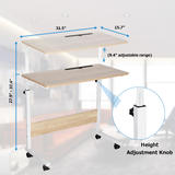 Moustache MOFW SJ 615B Writing Desks Shelves Height Adjustable Mobile Laptop Desk Bedside Couch Rolling Computer Table Mousta