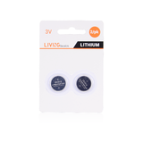 LIVINGbasics LVB CR2016 Battery Charger CR2016 Battery 80mAh High Capacity Lithium Button Coin Cell Batteries 2 Pack LIVINGba
